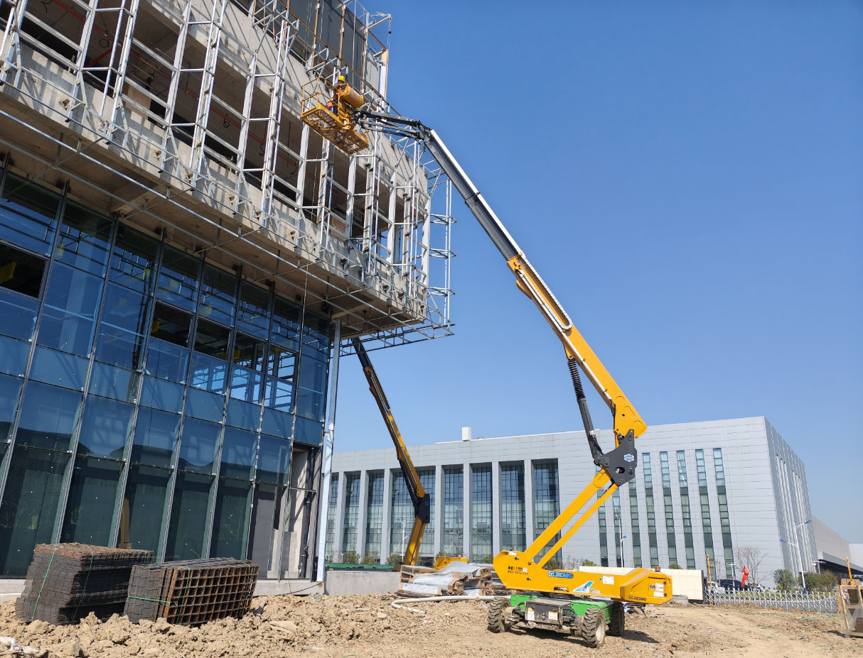 30-50米高空天团！徐工10余台直臂神器助力合肥新能源汽车产业园加速崛起